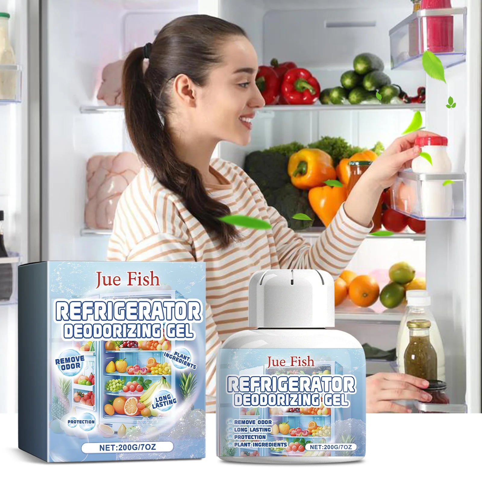 Refrigerator Deodorizer Gel Quickly Removing Odors Keep Refrigerator Freshening Long-Term Protection Household Fridge Deodorant Qme