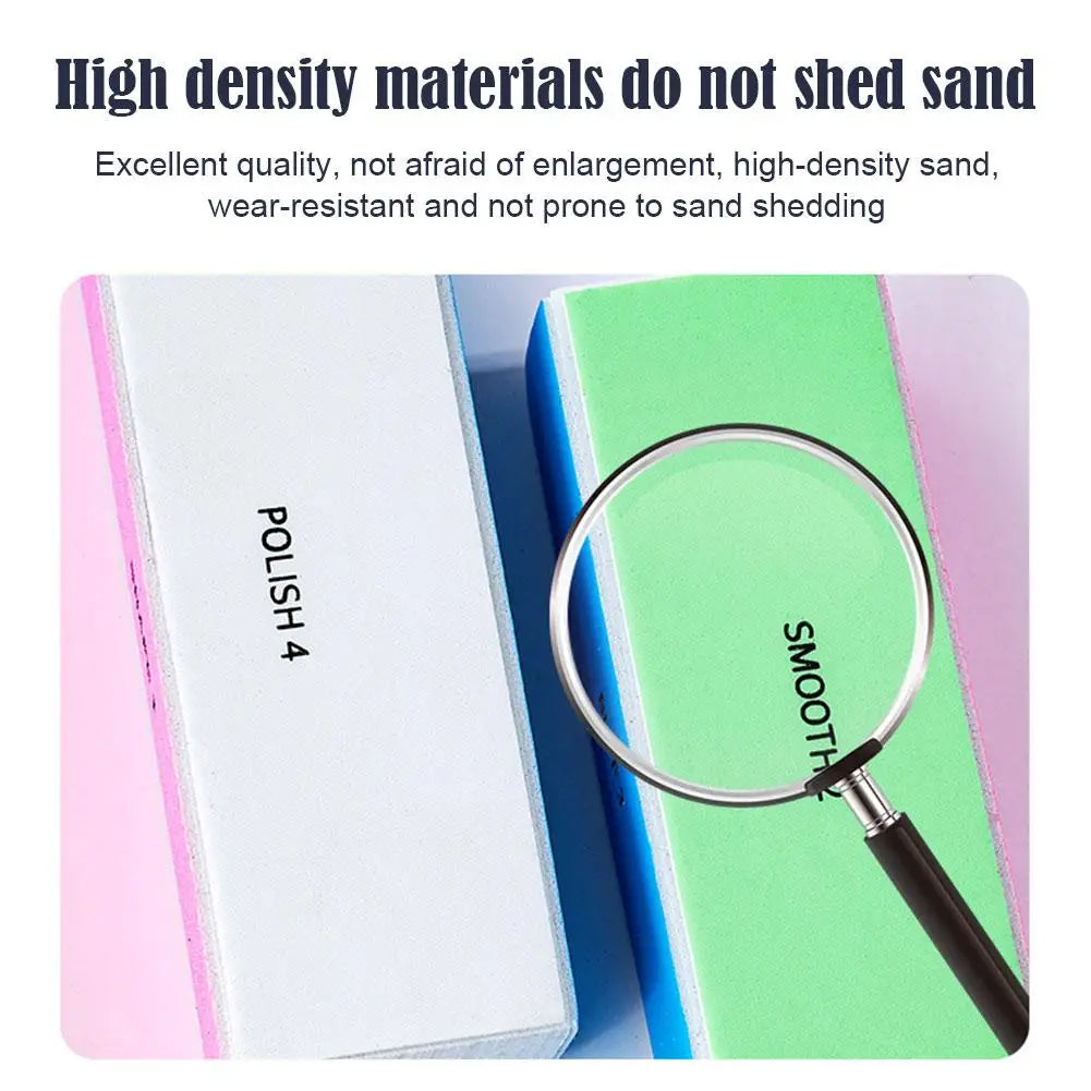 4 Way Nail Buffer Block, Four Sides Nail Shine Buffers Blocks Files For Natural And Acrylic Nails Smoother Buffing Block Polish Qme