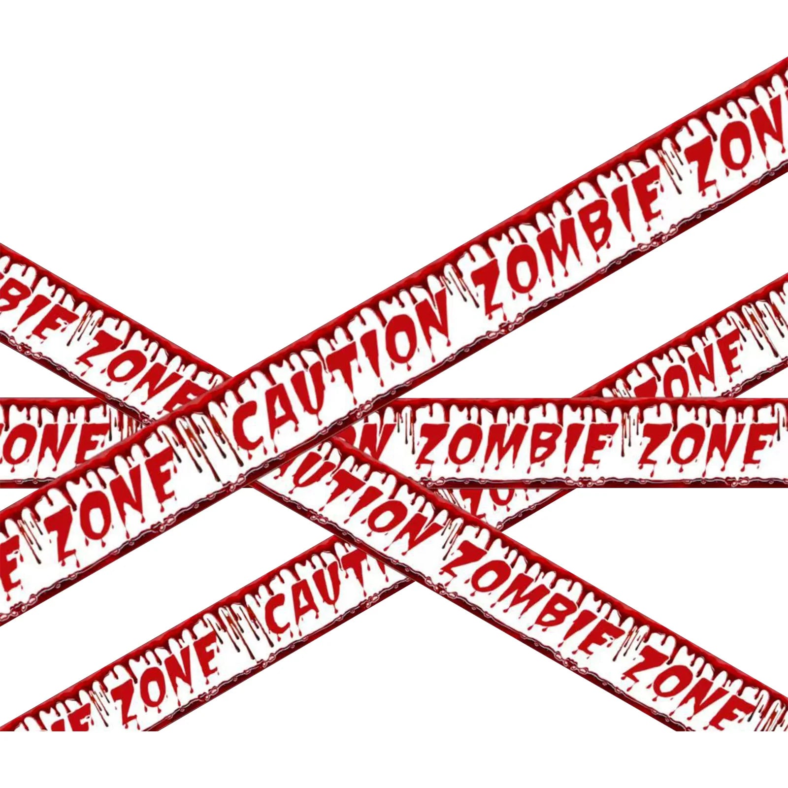 Halloween Warning Tape Safety Signs Caution Fright Crime Scene Tape Holiday Party Haunted House Horror Scene Decor Supplies Qme B One Size