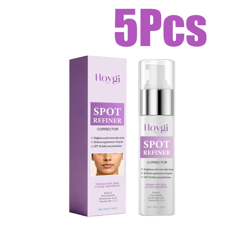 Spot Refiner Cream SPF Sunscreen Dark Spot Corrector Brightening Anti-Aging Face Moisturizer For Outdoor Facial Skin Protection Qme 5 x 50g Boxed