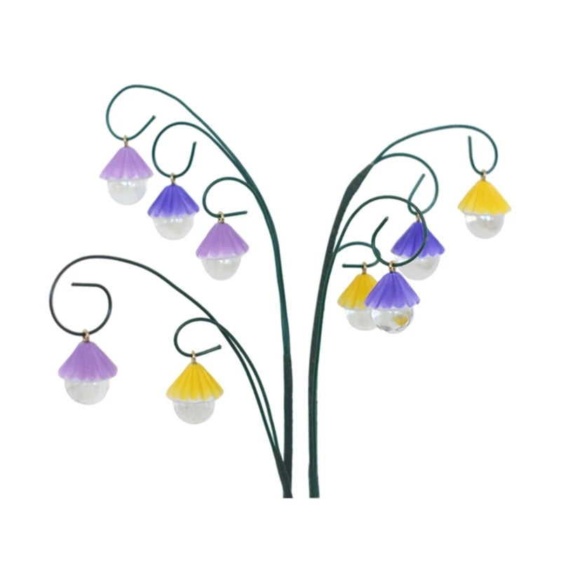 9Pieces Raindrop Resin Flower Stakes Patio Lawn Backyard Garden D0LD Qme CN