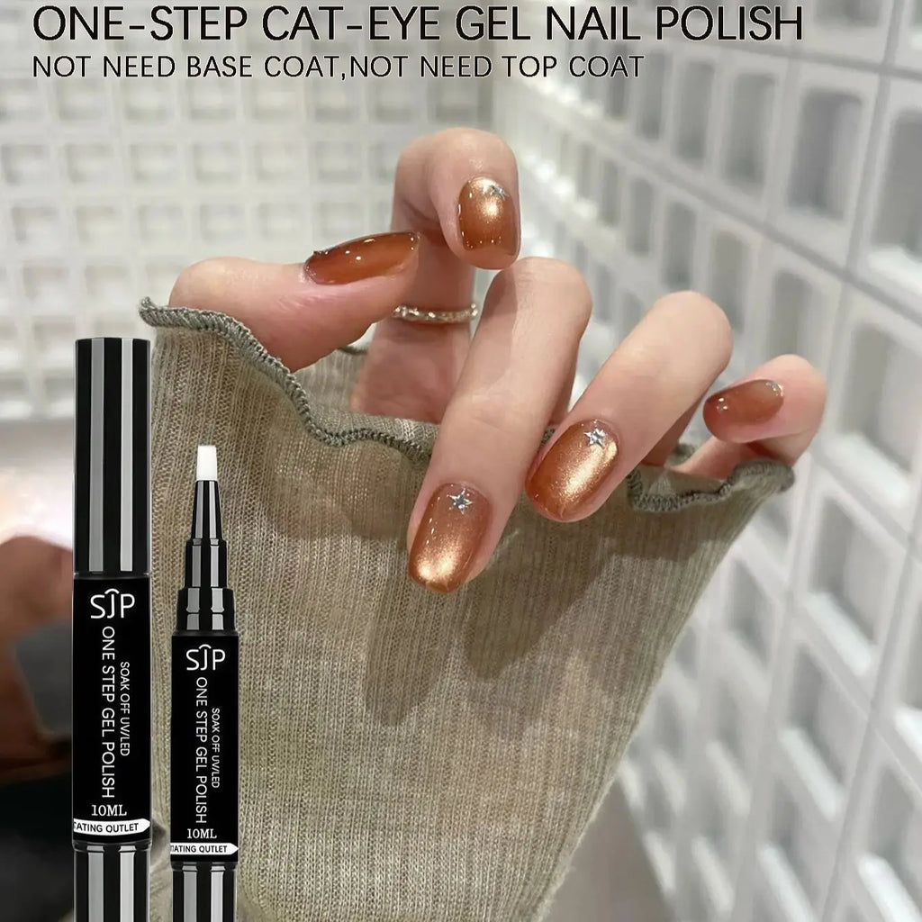 One-step Cat-eye Gel Nail Polish UV Coating No Base Coat Needed Qme 01