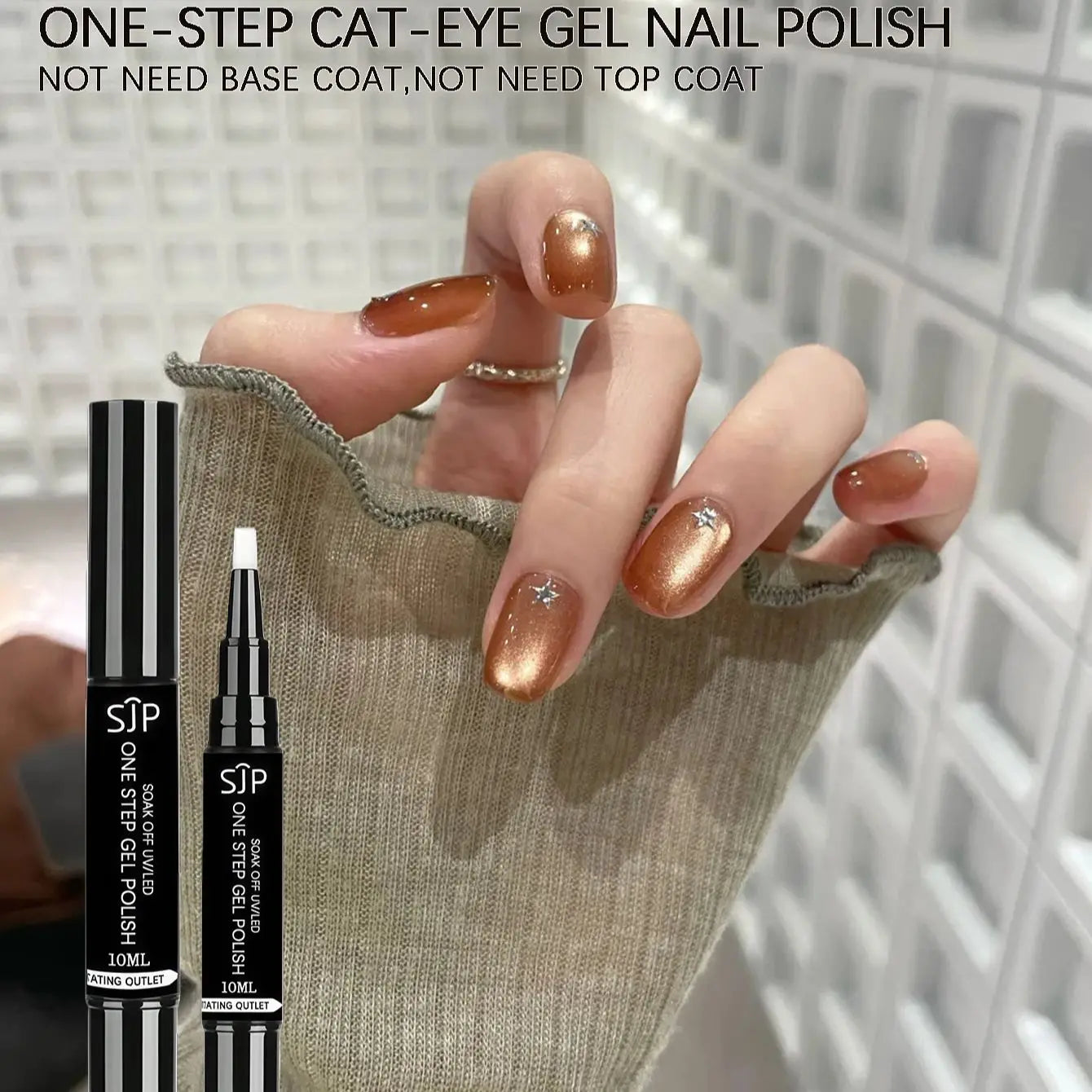 One-step Cat-eye Gel Nail Polish UV Coating No Base Coat Needed Qme 01