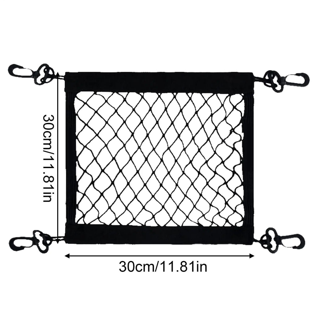 Cargo Net For Motorcycle High Elastic Polyester BungeeNet With 4 Hooks 360 Degree Rotatable Easy Installation Motorcycle Net Qme