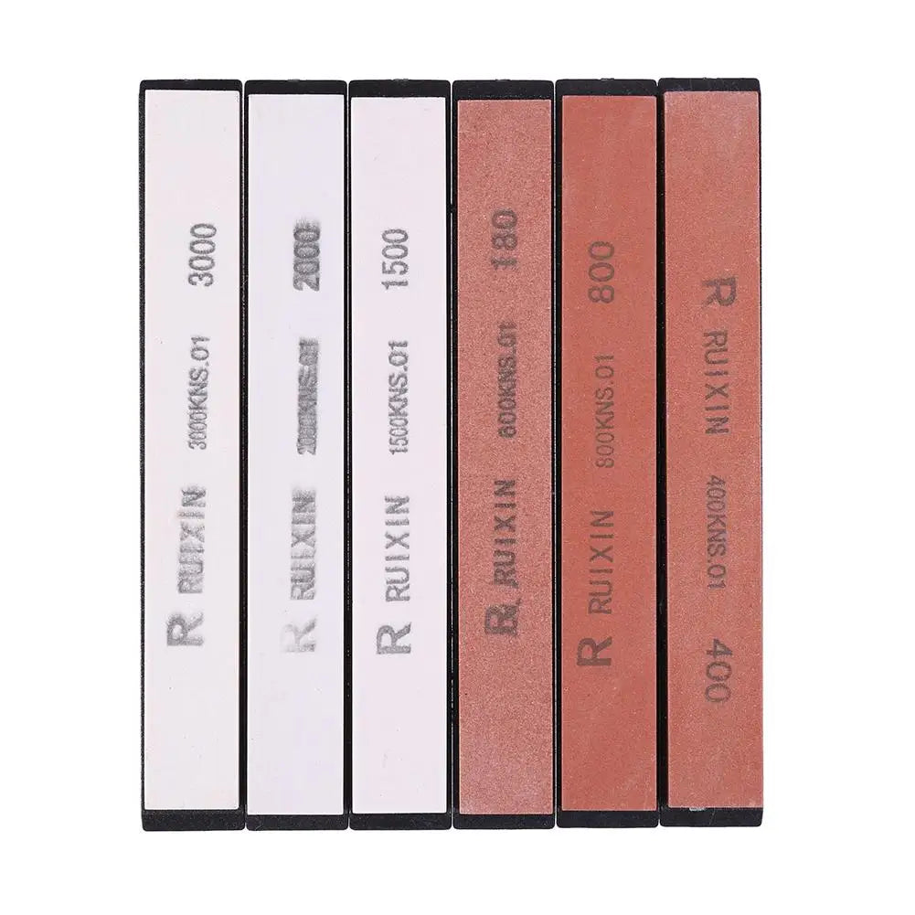 Sharpening Wet Stone Professional 6pcs Grindstone Sharpener Effective Knife Sharpening Stone Heat Resistant for Home Kitchen Qme Red XXL