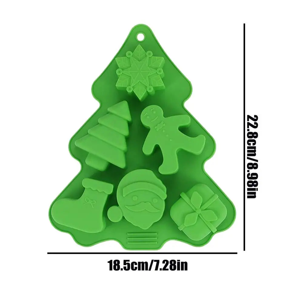 Christmas Silicone Molds Reusable Easy Release Non-stick Tray Candy Qme China Mainland Style 2