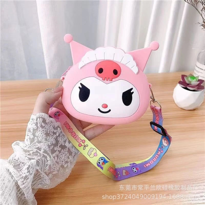 Cute Kuroomi Cartoon Silicone Bags Wallets Outdoor Crossbody Women's Qme