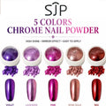 5 Enchanting Purple Series Chrome Nail Powder Mirror Effect Metallic Qme 01