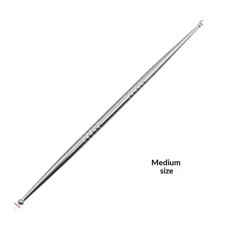 1 Acupuncture Double Head Face Ear Massage Tool Steel Acupressure Pen Qme M B