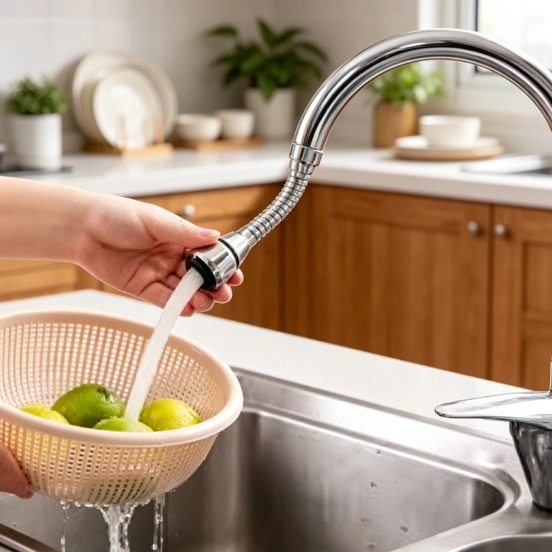 Universal 360 Degree Rotating Faucet Sprayer Head Water Saving Tap Filter Stainless Steel Kitchen Bathroom Nozzle Qme