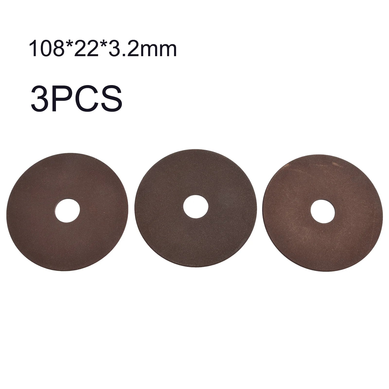 3 Pcs Grinding Wheel Sanding Disc 108*3.2*22mm Sharping Wheel For Chainsaw Sharpener Grinder Polishing 3/8" And 404 Chain Tool Qme