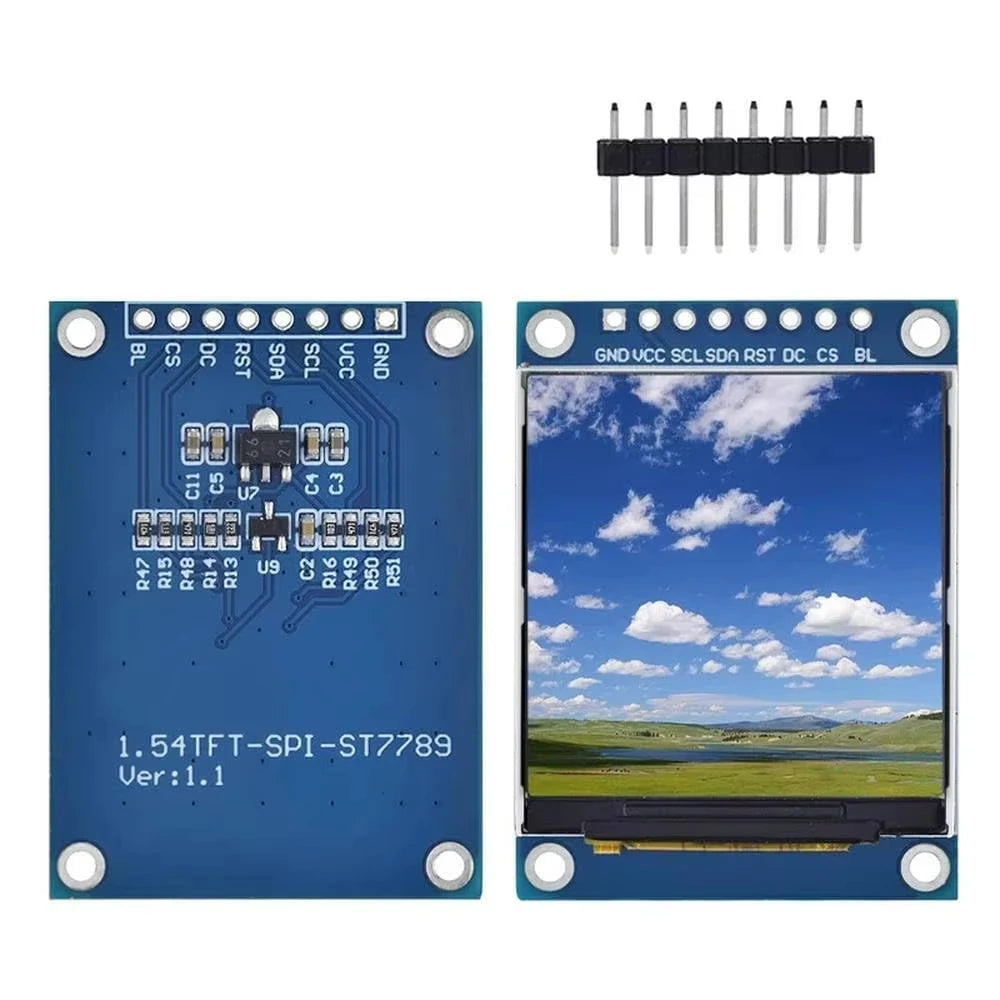 1.54 Inch 1.54" Full Color TFT Display Module HD IPS LCD LED Screen 240x240 SPI Interface ST7789 For Arduino Qme 1.54 Inch TFT