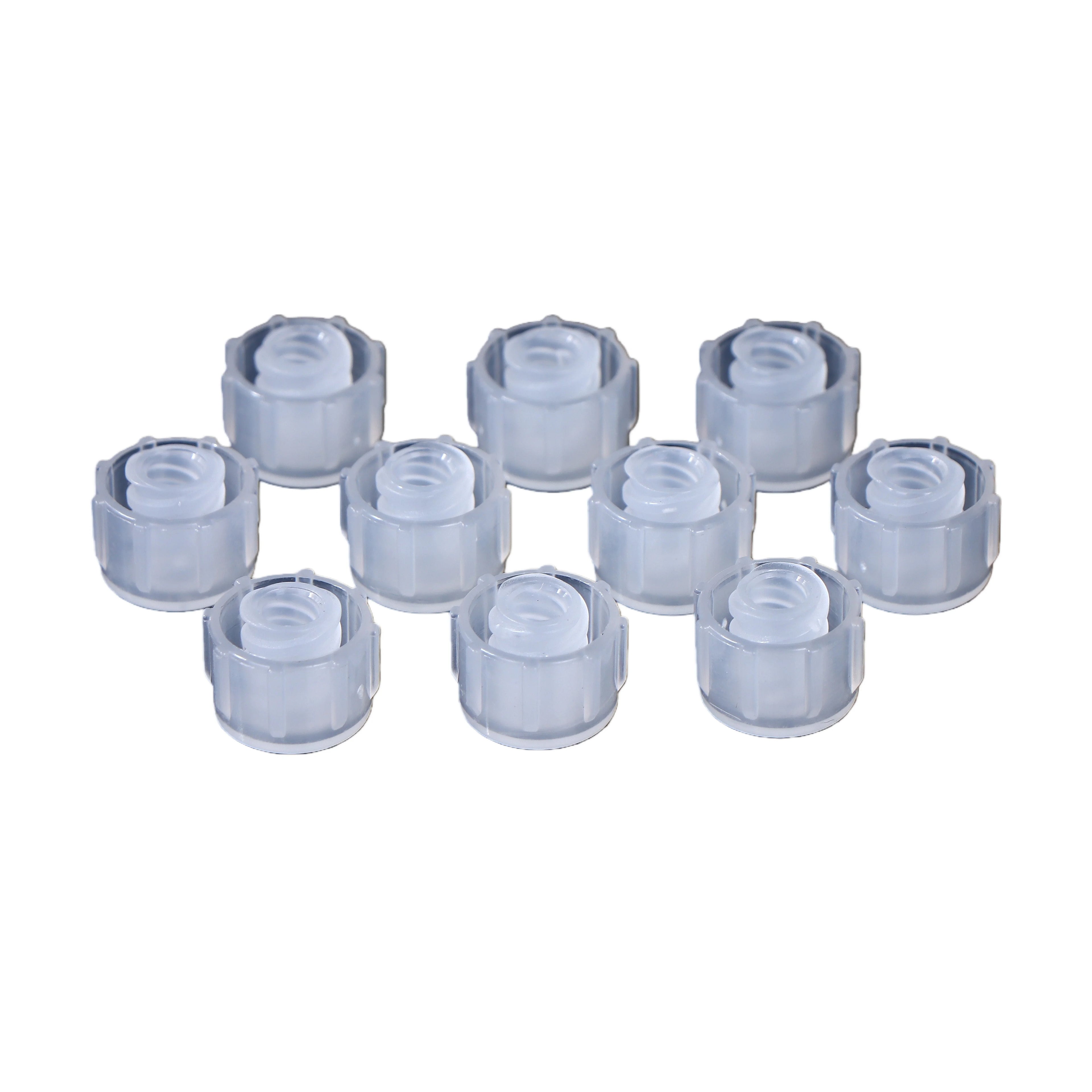 Transparent Plastic Syringe Connector Leak Proof Double Helix Medical Qme A1 10pcs