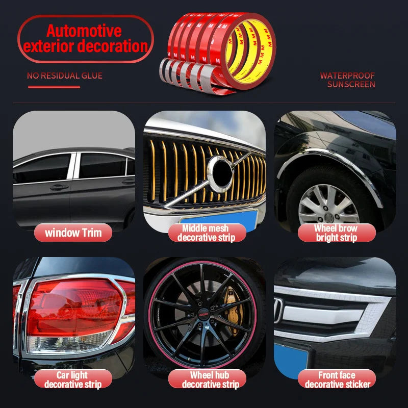 Double sided Adhesive Tape Extra Strong Acrylic Foam Adhesive Tape Automotive Thickened High Temperature Fixing Sticky Tape Tool Qme