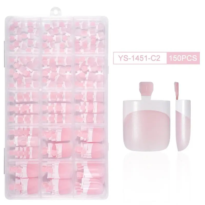 Easy Application Square Matte Full Cover Toe Nail Tips Pedicures Qme 9