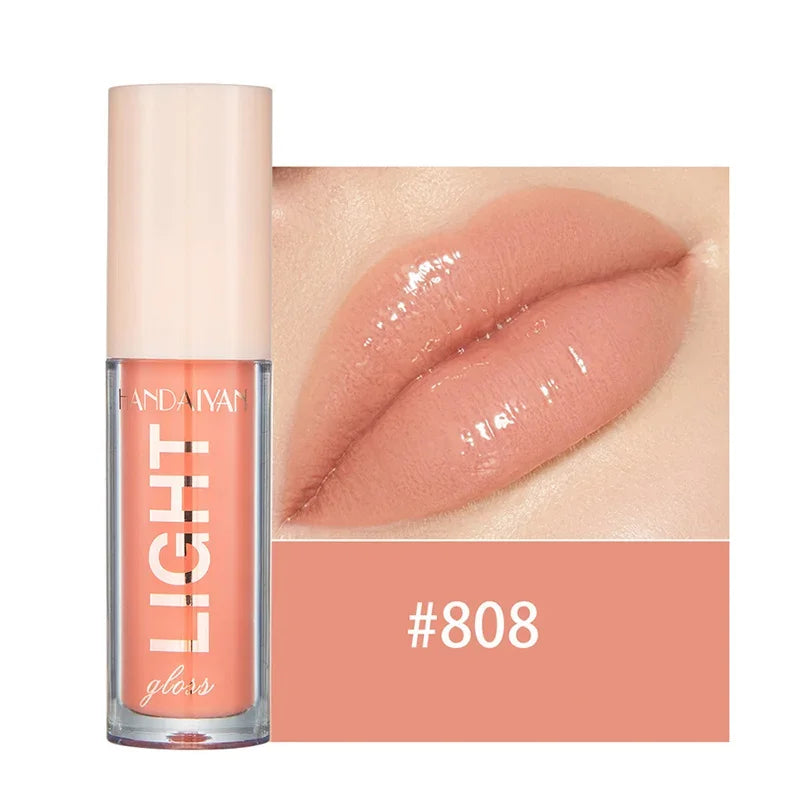 12 Colors Mirror Pearl Lip Gloss Long-lasting Moisturizing Shine Glitter Lip Glaze Waterproof Glass Liquid Lipstick Women Makeup Qme 08