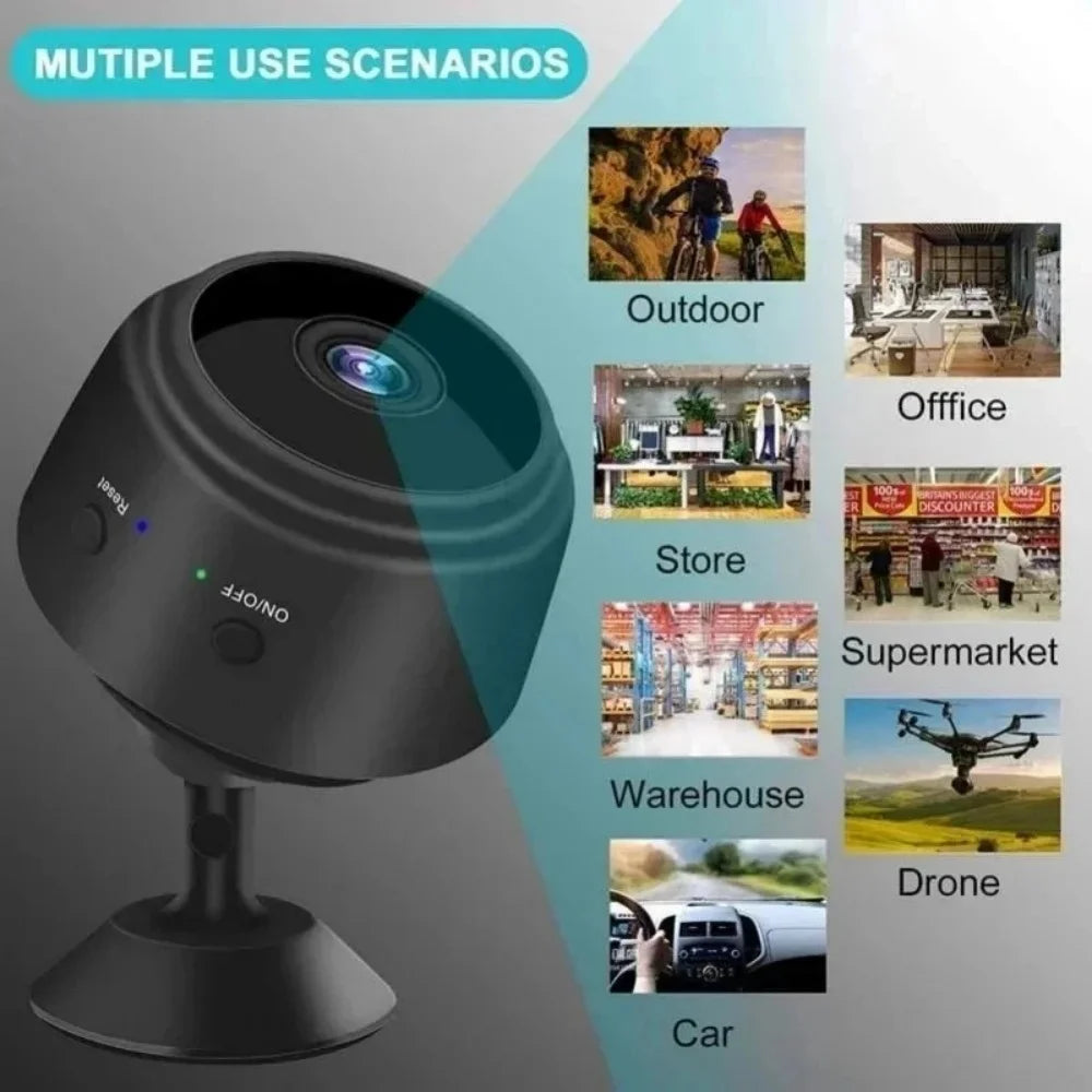 A9 HD WiFi Camera Smart Home Surveillance Camcorder Remote Video Monitoring Infrared Night Vision Motion Detection Web Camera Qme