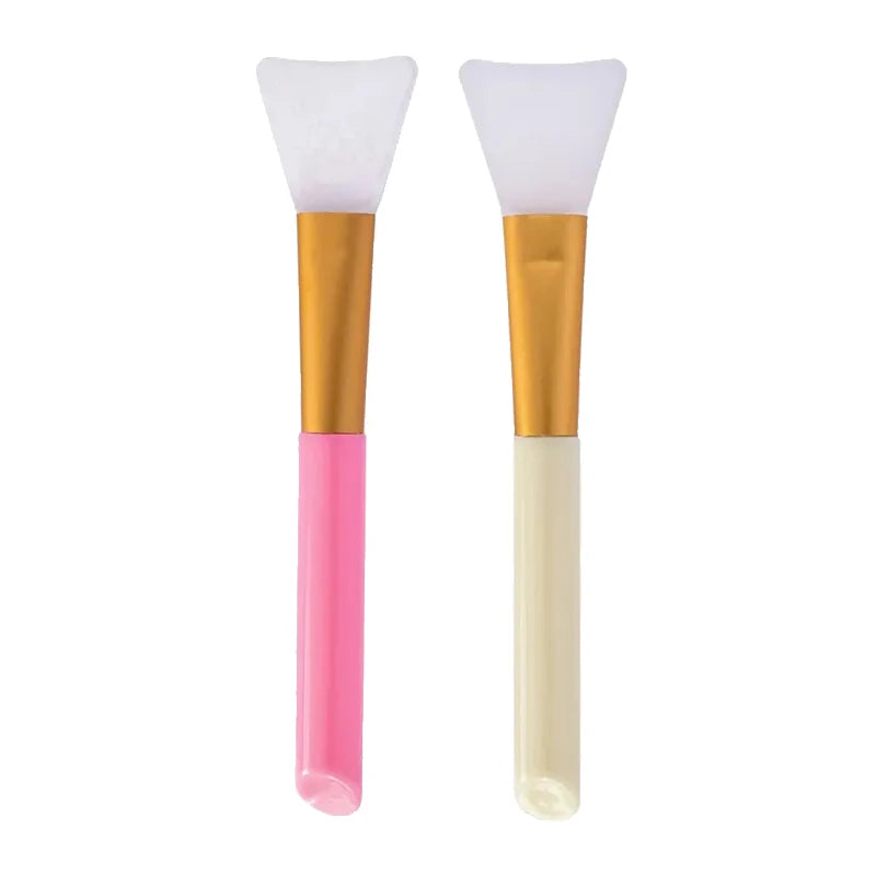 1/2/3/5-pack Silicone Facial Mask Brushes - Mild and Soft, Suitable for All Skin Types, Mud Film Brush DIY Adjusting Beauty Tool Qme Pink and Yellow 2pcs