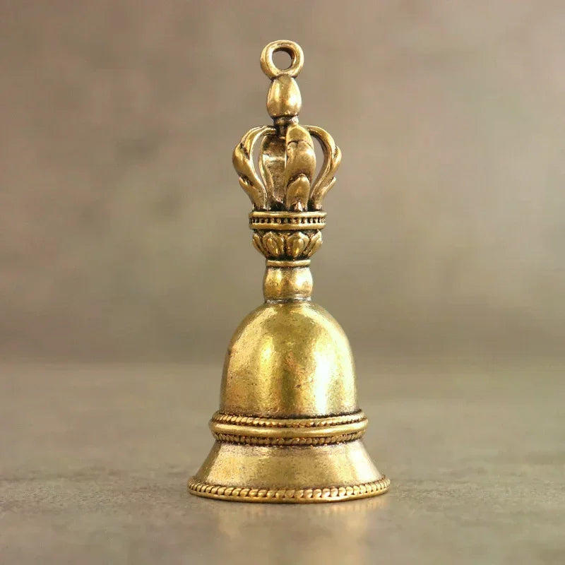 Vintage Brass Bell Charm Pendant DIY Keychain Pendant Home Decoration Craft Qme