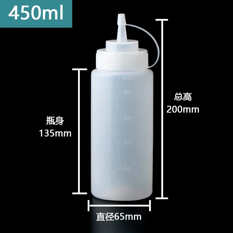 240 360 450 500 Squeeze Condiment Bottles Cap Lids Ketchup Mustard Qme 450ml