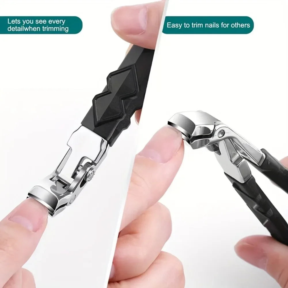 Anti Splash Nail Clippers Long Handle Professional Manicure Tool Qme