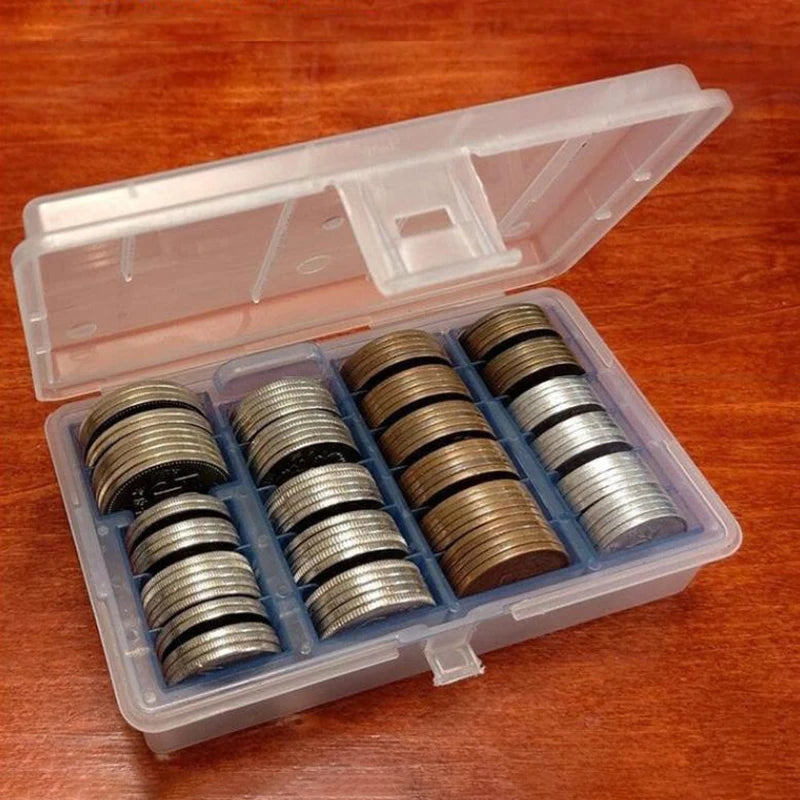 Clear Round Coin Cases Storage Capsules Display Protection Organizer Qme