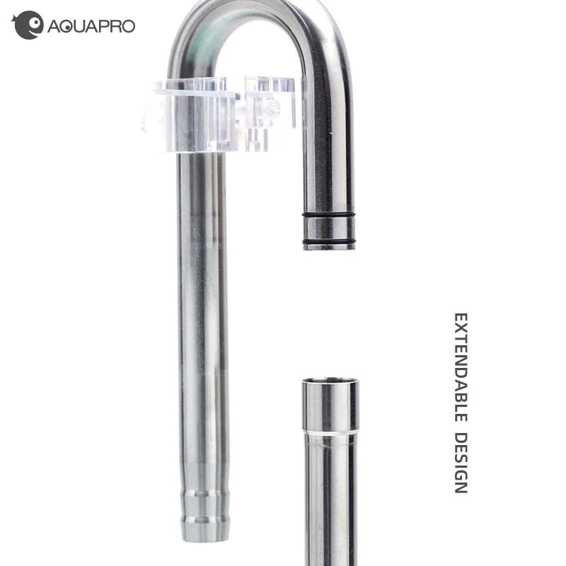 AQUAPRO Stainless Steel Inlet Outlet Skimmer Aquarium Aquatic Plants Pipe Shrimp Hose Holder Fish Tank Filter Accessories Water Qme