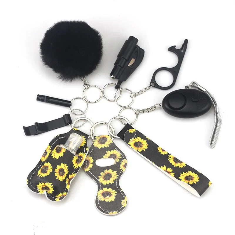Safety Keychain for Women Full Set Self Defense Security Portable Key Chain Personal Alarm Emergency Tools Qme Style2