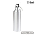 1Pc Aluminum Outdoor Bike Sports Water Bottle Drinking Kettle Drinking Cup Leakproof Water Jug For Travel Running Camping Qme 750ml Silver