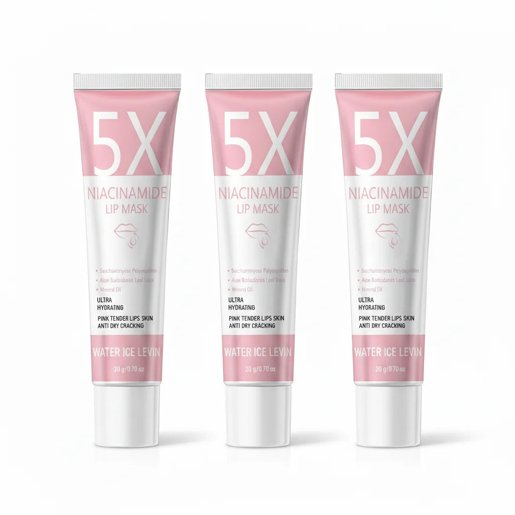 5X Niacinamide Lip Mask, Ultra Hydrating Anti-Dry Crack, with Saccharomyces Polypeptides & Aloe, Soft Pink Tender Lips Qme YELLOW 20g