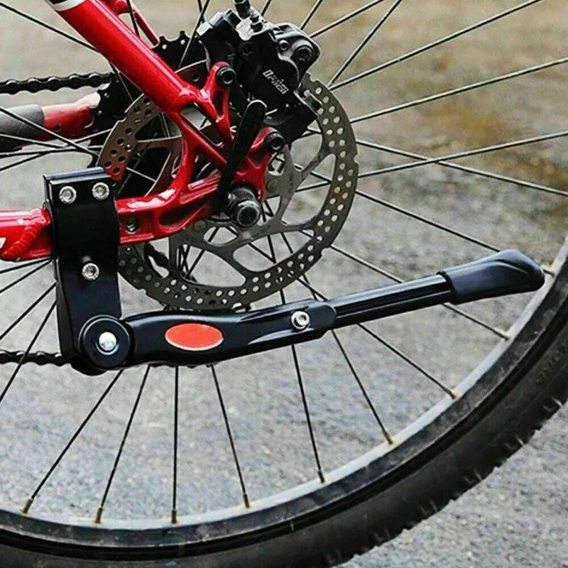 Adjustable Bicycle Kickstand Heavy Duty Rear Side Bike Stand Aluminum Alloy Support For Road Bike MTB Scooter Accessories Qme