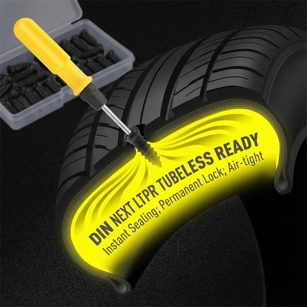 Tire Repair Nail Vacuum Plug Spiral Rubber Car Truck Motorcycle Qme
