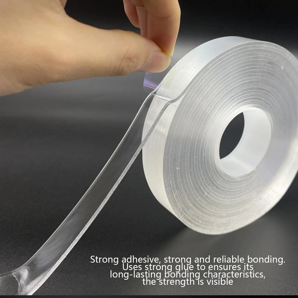 Double Sided Tape Heavy Duty Clear Nano Waterproof Removable Strong Adhesive Mounting Tape Wall Adhesive for Posters Pictures Qme