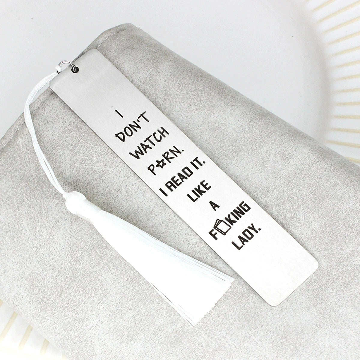 1 pc Silver Painting Metal Stainless Bookmark With Tassel For Book Club Reader Writers Book Lovers Students Story Qme
