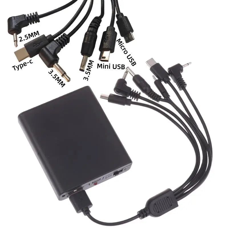 1Pcs 2.5mm Plug Password Electronic Lock Emergency Spare Battery Box Accessories 6V Safe Universal External Power Box Qme six head