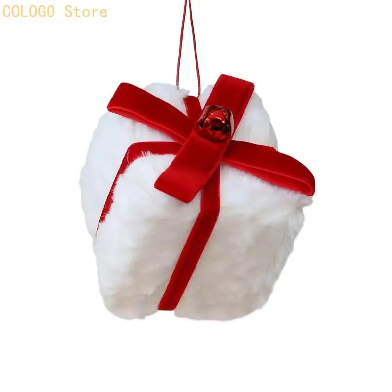Soft Velvety Christmas Tree Decors Holiday Hanging Ornament Qme white gift bag China Mainland