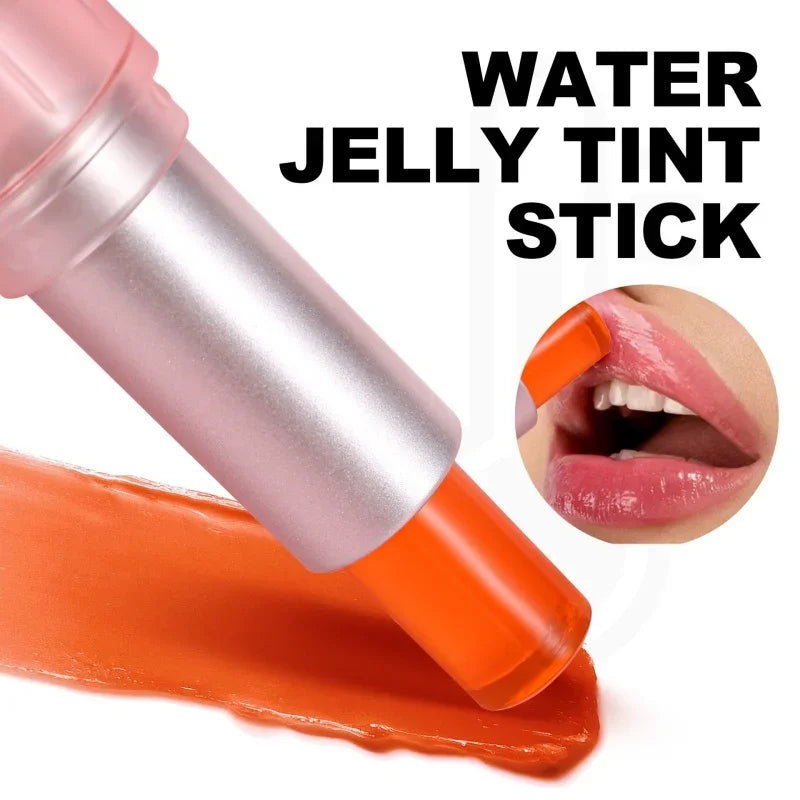Moisturizing Color Lipstick Jelly Gloss Moisturizing Waterproof Crystal Balm Pink Glitter Lips Care Makeup Long Lasting Qme