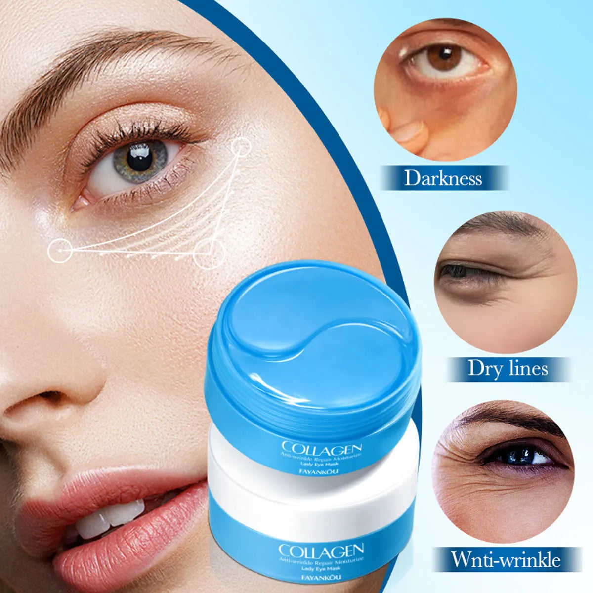 Collagen Eye Mask Anti-wrinkle Skincare Making Skin Appear Younger Qme