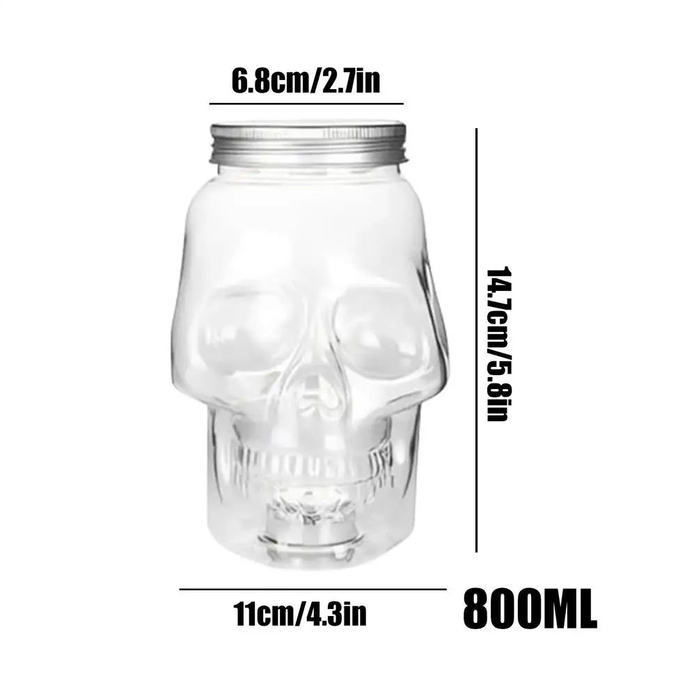 Unique Skull Jars Reusable Spooky Decor with Lid Skull Salt Container for Home Bathroom Picnic Tabletop Baking Dining Qme 800ml