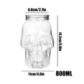 Unique Skull Jars Reusable Spooky Decor with Lid Skull Salt Container for Home Bathroom Picnic Tabletop Baking Dining Qme 800ml