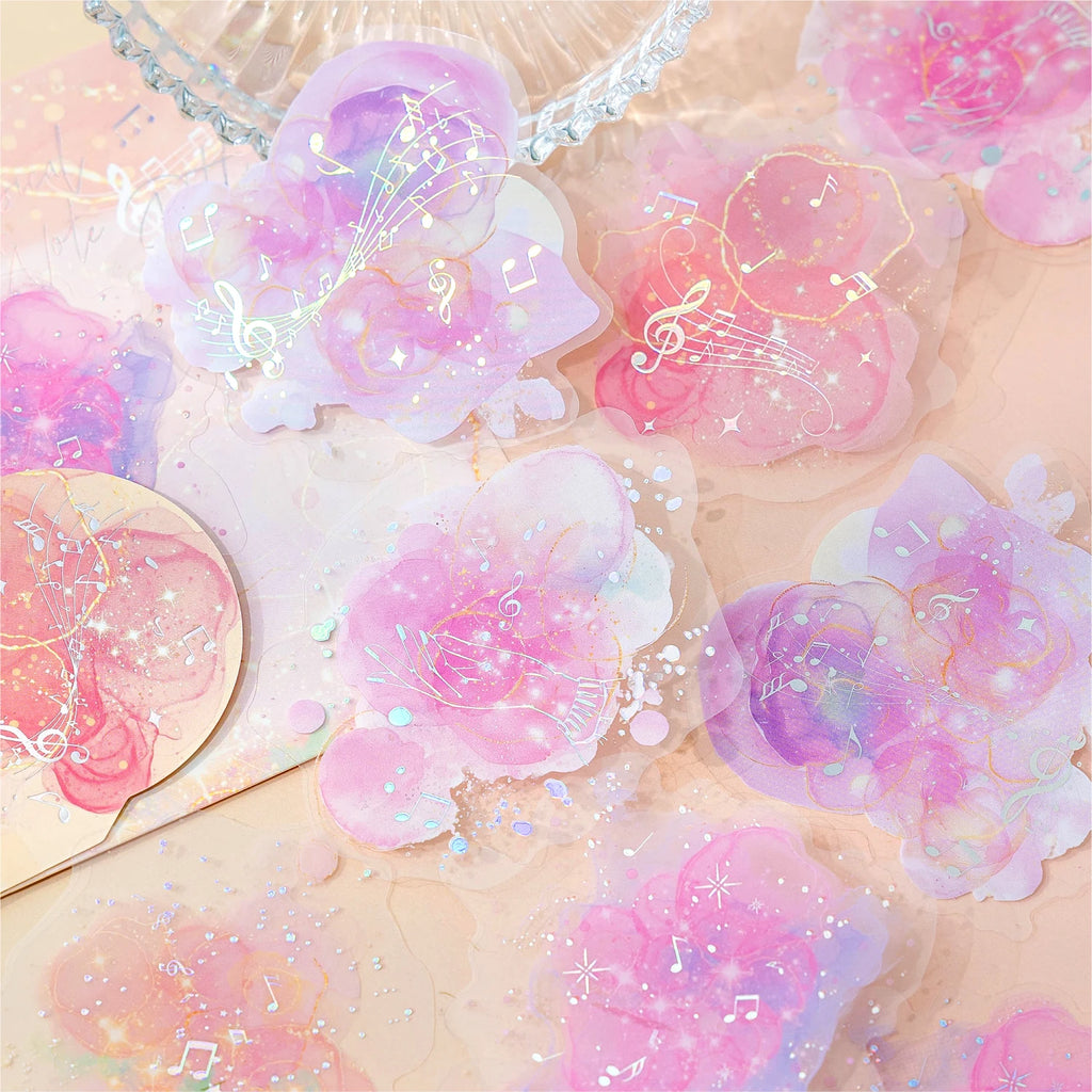 Watercolor spatter Sticker Pack Journaling School Accessories DIY Decorative Scrapbook Color Label Sticker Aesthetic Stationery Qme