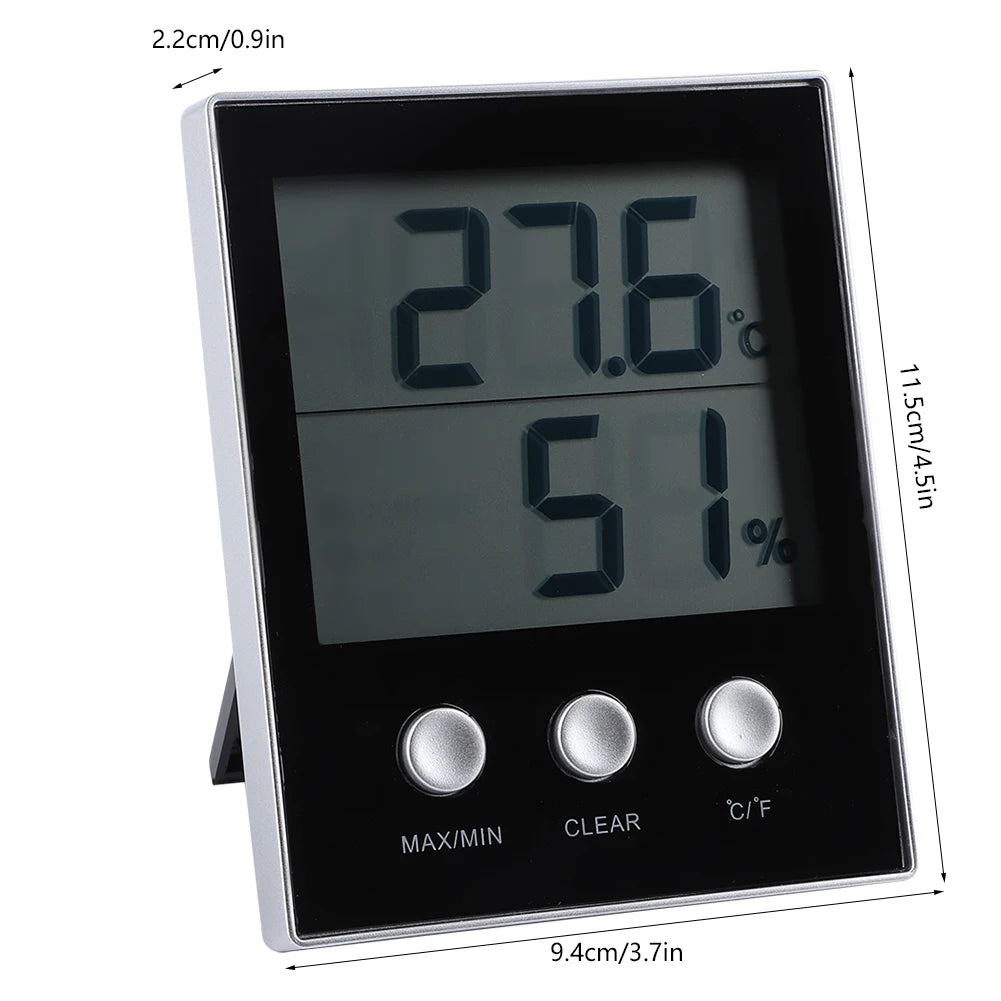 LCD Digital Thermometer Hygrometer Indoor Temperature Humidity Monitor Gauge Meter for Home Office Room Environment Control Qme