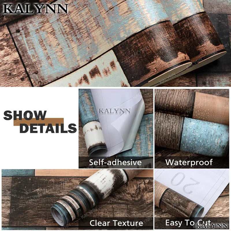 Wood Peel Stick Wallpaper Vinyl Self Adhesive Contact Paper Removable Qme