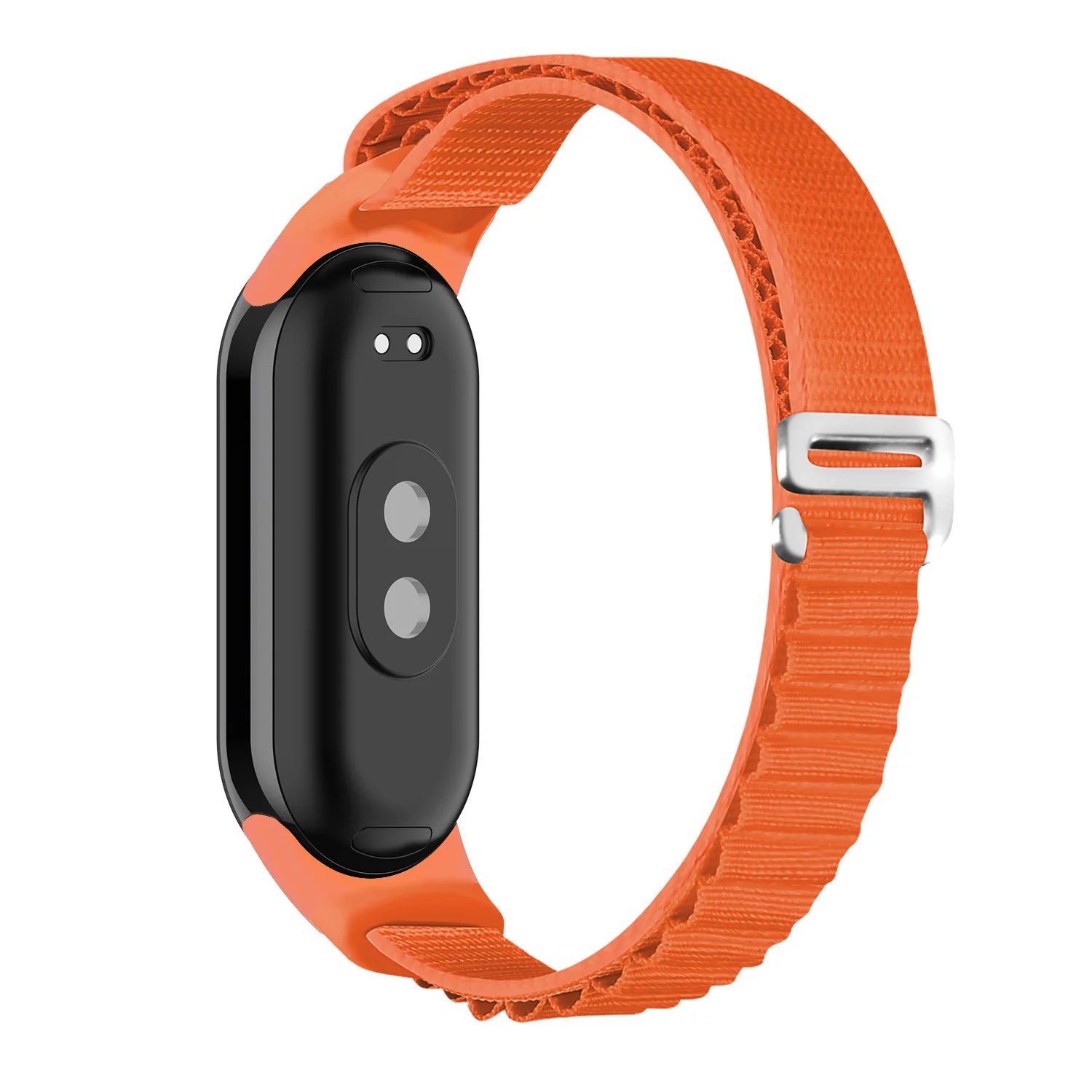 Adjustable Alpine Loop Strap for Xiaomi Mi Band 8 Breathable Elastic Soft Stretchy Wristband Compatible with Mi Band 8 NFC Qme Orange for Mi Band 8