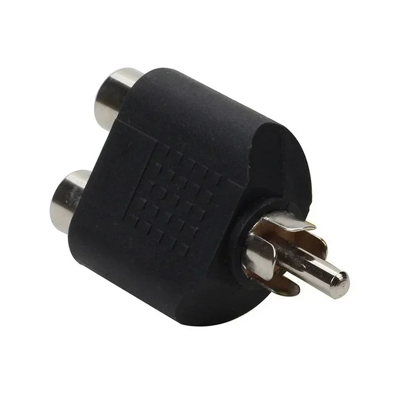 Audio Cable Adapter RCA One-to-two Conversion Line Lotus Revolving Double Lotus Female Audio Power Amplifier Splitter Qme