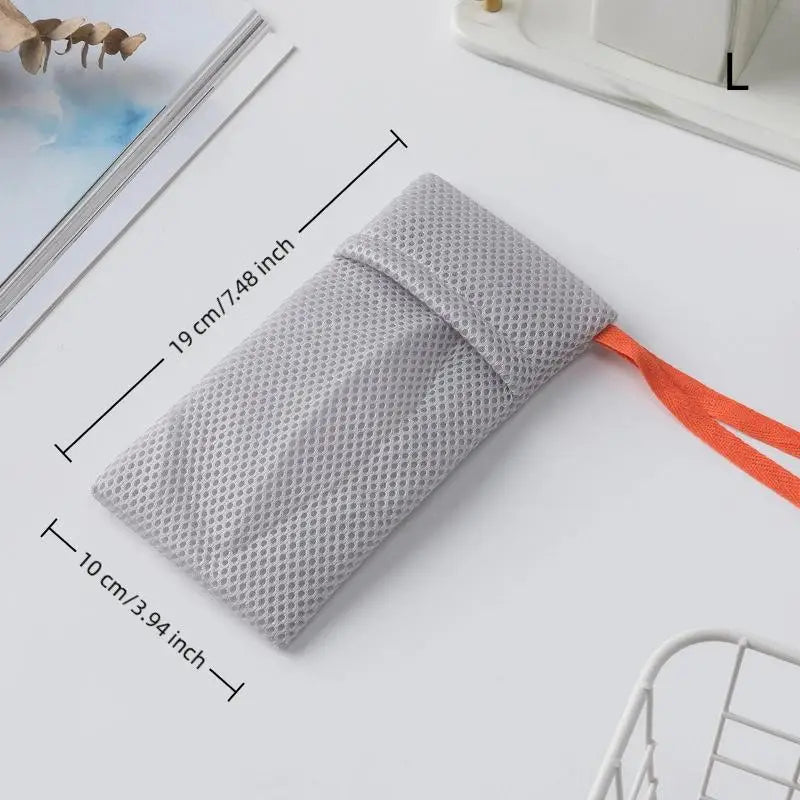 Bath Cleansing Foaming Net Double-Sided Square/Oval Soap Bag Body Exfoliating Scrubber Sponges Bathroom Mesh Soap Pocket Qme L Gray