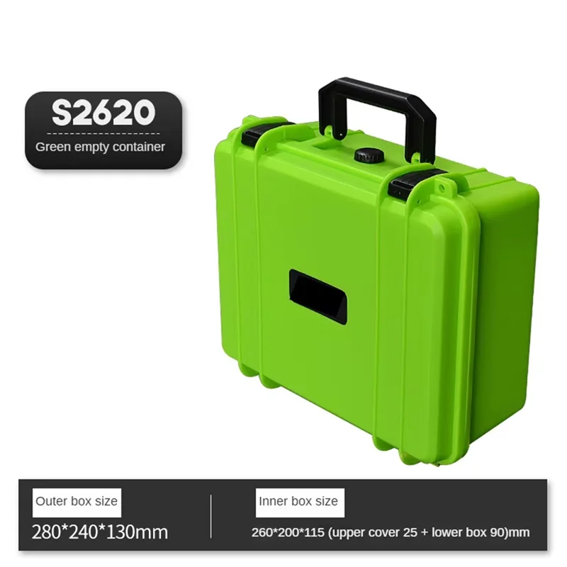 A02F-Portable Suitcase Thicken Plastic Hard Case Equipment Hardware Toolbox Large-Capacity Instrument Box With Sponge Qme