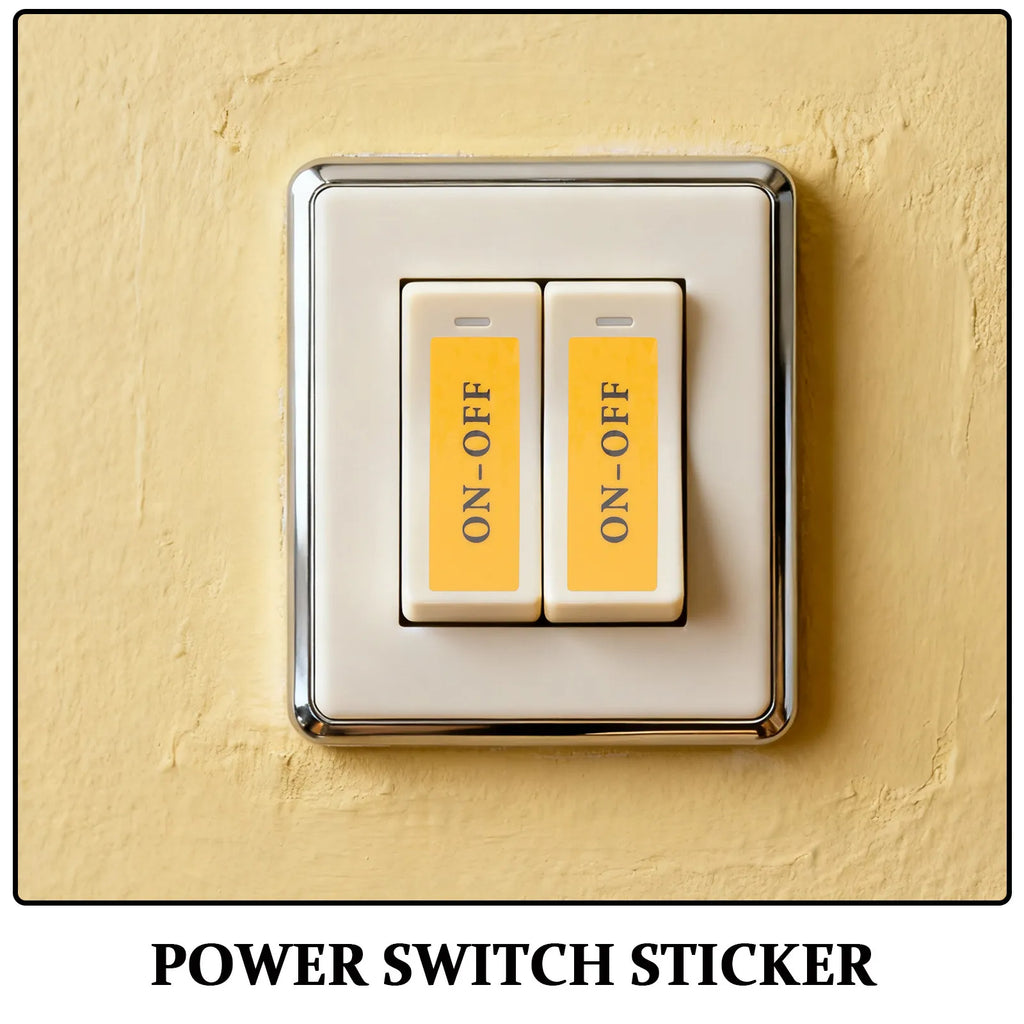 10Pcs Switch Power Label Stickers on Off Symbols Self Adhesive Light Switch Decals Appliance Office Equipment Identification Qme