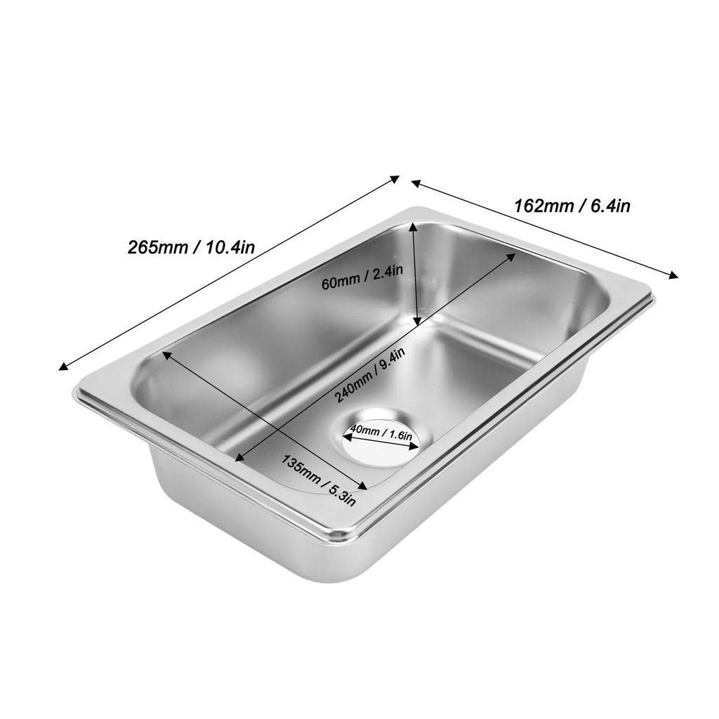 RV Kitchen Sink Wash Basin RV 304 Stainless Steel Sink Rust Resistant High Capacity Smooth for Boat Yachts Boats Qme