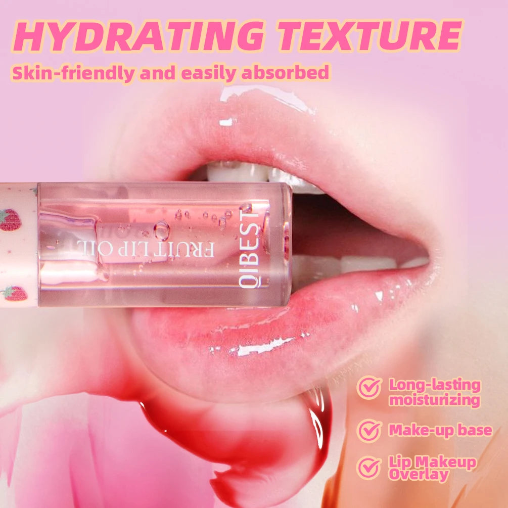 QIBEST Lip Oil Set Lip Plumper Gloss Reduce Lip Fine Line Moisturizing Makeup Sexy Lipstick Primer Tint Lip Balm Care Cosmetics Qme